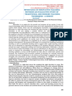 Importance of Innovative Teaching Methods An Evaluative Study of Traditional and Modern Teaching Techniques - A Survey