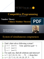 Competitive Programming: Chinese Modular Theorem