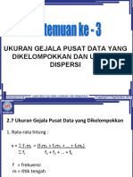 Ukuran Gejala Pusat Data Yang Dikelompokkan Dan Ukuran Dispersi