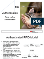 Using Iso 15693 Tags For Authentication: Eddie Lacost Embedded RF