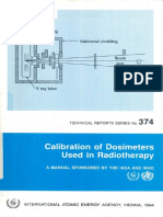 Calibration of Dosimeters Used in Radiation Therapy