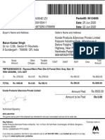 Myntra Invoice of Shirt