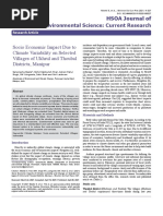 Socio Economic Impact Due To Climate Variability On Selected Villages of Ukhrul and Thoubal Districts Manipur