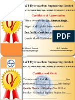 L&T Hydrocarbon Engineering Limited: Certificate of Appreciation