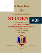 Civil Engineering Departmental Handbook, Nnamdi Azikiwe University Awka