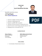 Resume OF Sayed Mohammad Ibrahim: Mailing Address