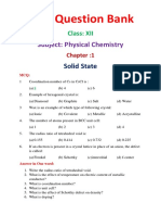 Physical Chemistry MCQ Class XII