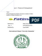 Financial Analysis of Fatima Fertilizers Ltd