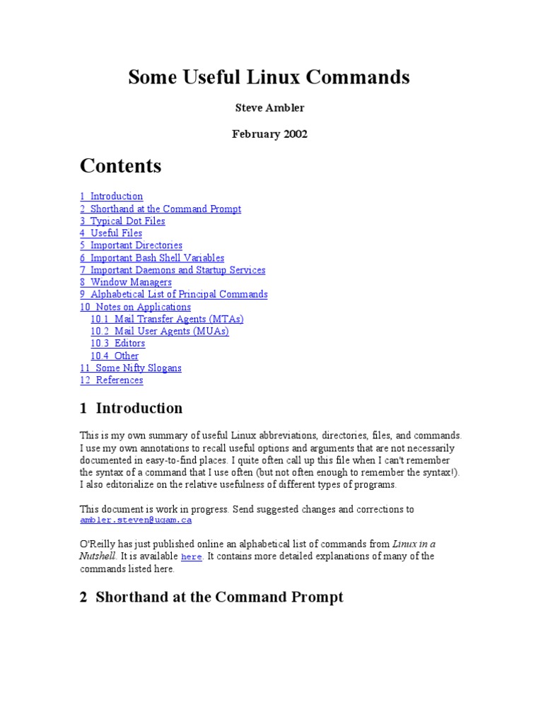 Some Useful Linux Commands | PDF