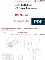 Topic-6 (Syllabus) Chapter-9 (From Book) : DC Motors