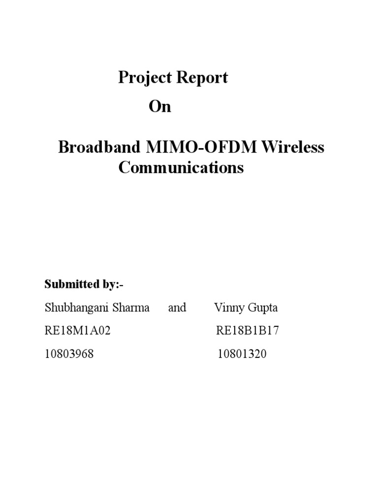 MIMO-OFDM Wireless Communication Insights | PDF | Orthogonal Frequency ...