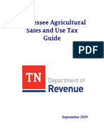 Tennessee Agricultural Sales and Use Tax Guide: September 2019