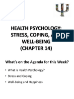HEALTH PSYCHOLOGY: STRESS, COPING, AND WELL-BEING