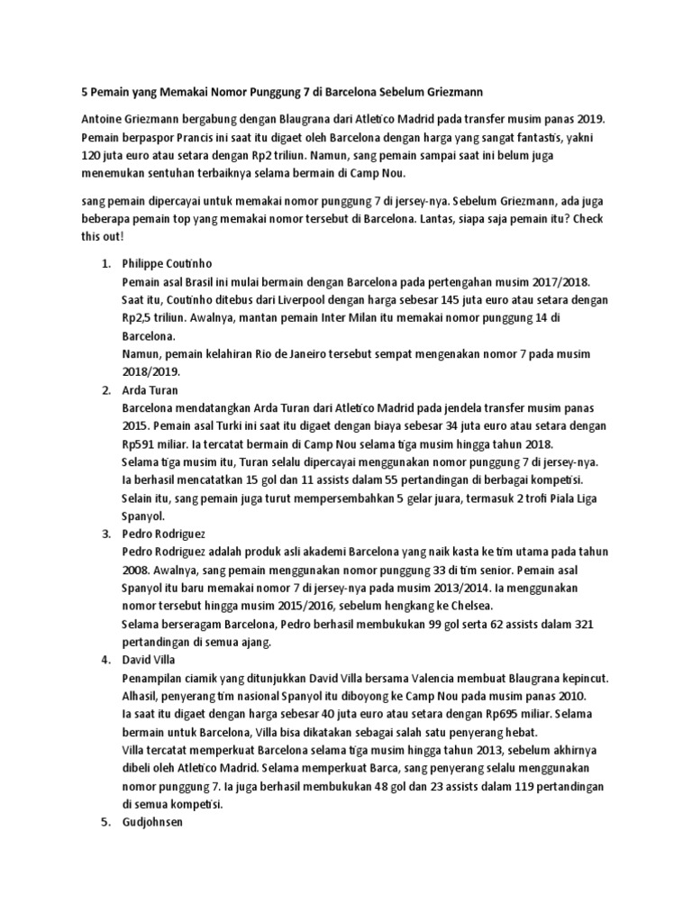 Bintang sepak bola nomor punggung 7 di lapangan