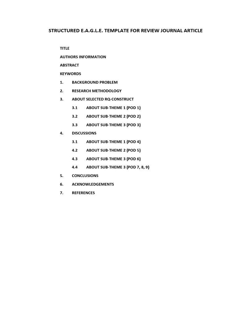 2.template Used For Structuring LRe | PDF | Methodology | Cognition