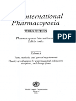The International Pharmacopoeia: Pharmacopoea Internationalis Editio Tertia