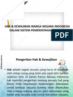 4. Hak & Kewajiban Warganegara Indonesia dalam Sistem Pemerintahan Negara