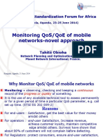 Monitoring Qos/Qoe of Mobile Networks-Novel Approach: Itu Regional Standardization Forum For Africa