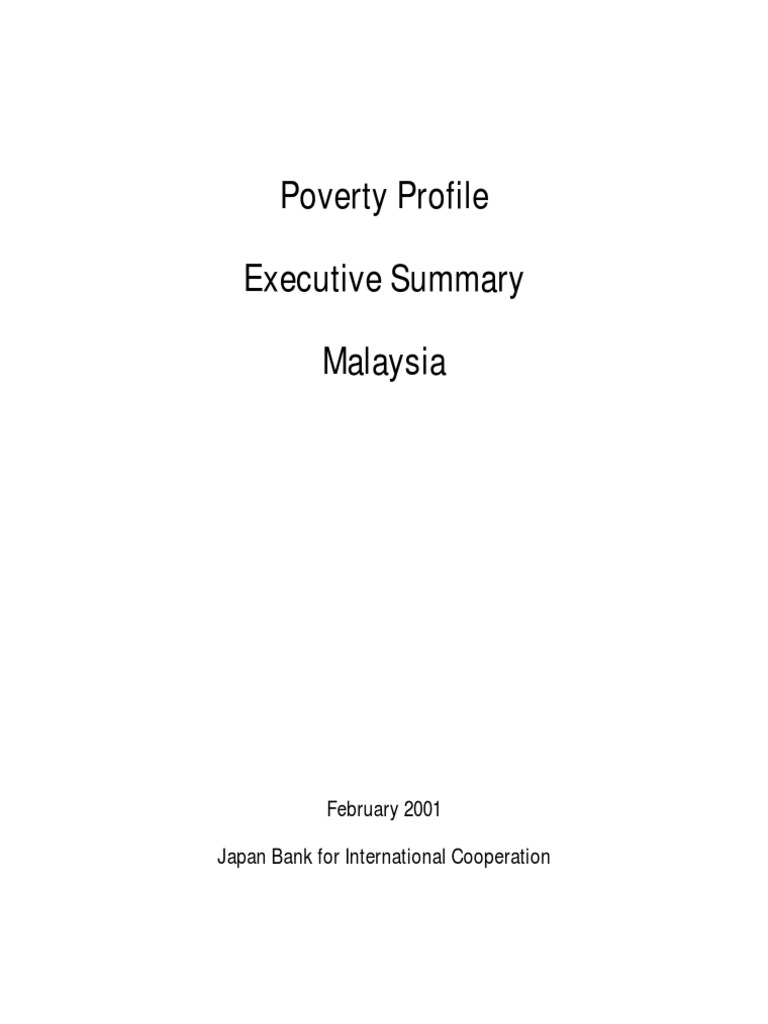 Poverty in Malaysia - e | PDF | Malaysia | Poverty Reduction