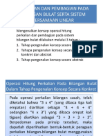 Perkalian Dan Pembagian Pada Bilangan Bulat Serta Sistem Persamaan Linear