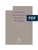 LÉON Jaqueline - Histoire de L'automatisation Des Sciences Du Langage