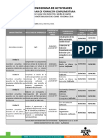 Cronograma de Actividades Marco Logico de Proyectos