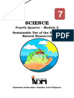 Science: Fourth Quarter - Module 2 Sustainable Use of The Earth's Natural Resources