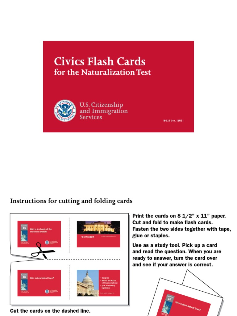 Civics Flash Cards Free