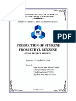 Group A Final Project Report Production of Styrene From Ethyl Benzene