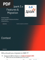 DBR 7.x - Spark 3.x Features Migration