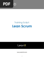 Lean Scrum: Training Script