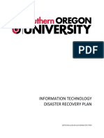Information Technology Disaster Recovery Plan. Southern Oregon University. 2017