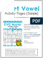 Activity Pages (Sample) : Short Vowel