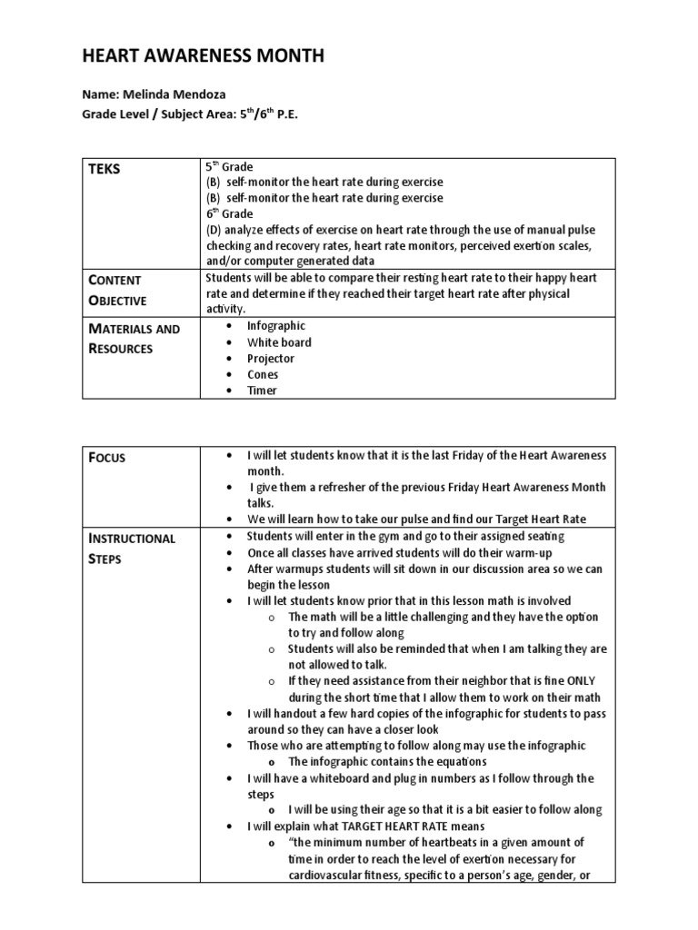 Heart Rate Monitoring in PE Class | PDF | Heart Rate | Communication
