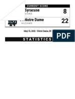 #9 Syracuse #4 Notre Dame: Statistics