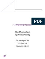 C++ Programming For Scientists: Science & Technology Support High Performance Computing