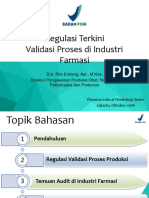 Regulasi Validasi Proses I3L BPOM