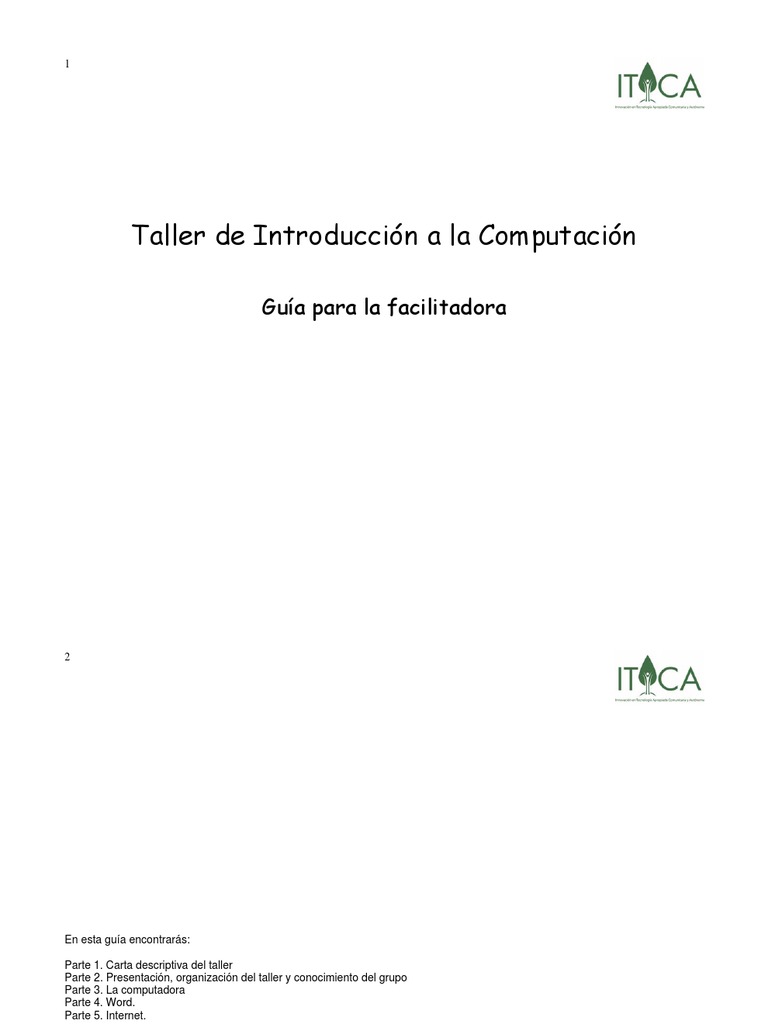 Taller de Computación Básica | PDF | Página web | Internet