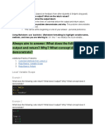 RB109 Written Assessment Study Problems