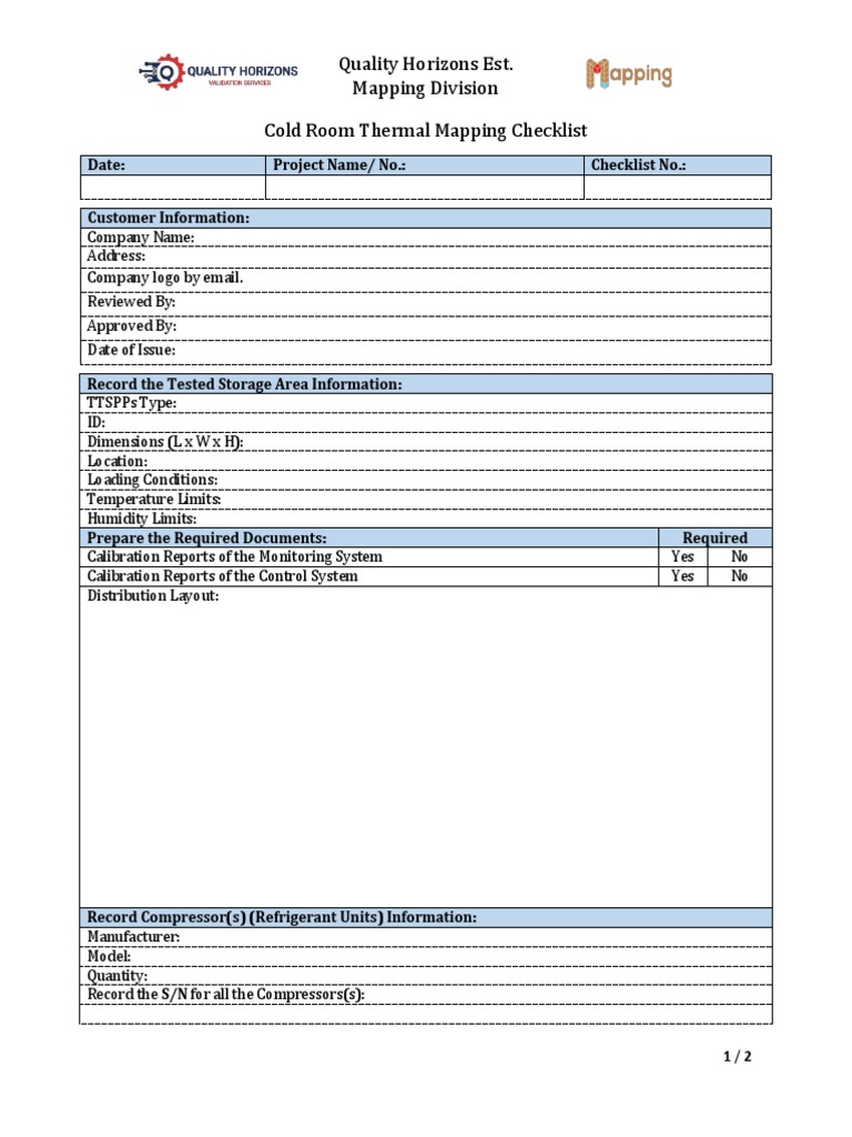 CR Thermal Mapping Checklist | PDF