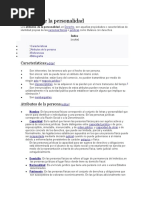 Atributos de La Personalidad Mapa Conceptual | PDF