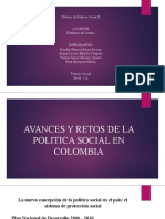 AVANCES Y RETOS DE LA POLITICA SOCIAL EN Colombia. Listo