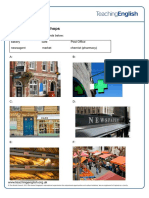Shopping student worksheet 1 - Different shops