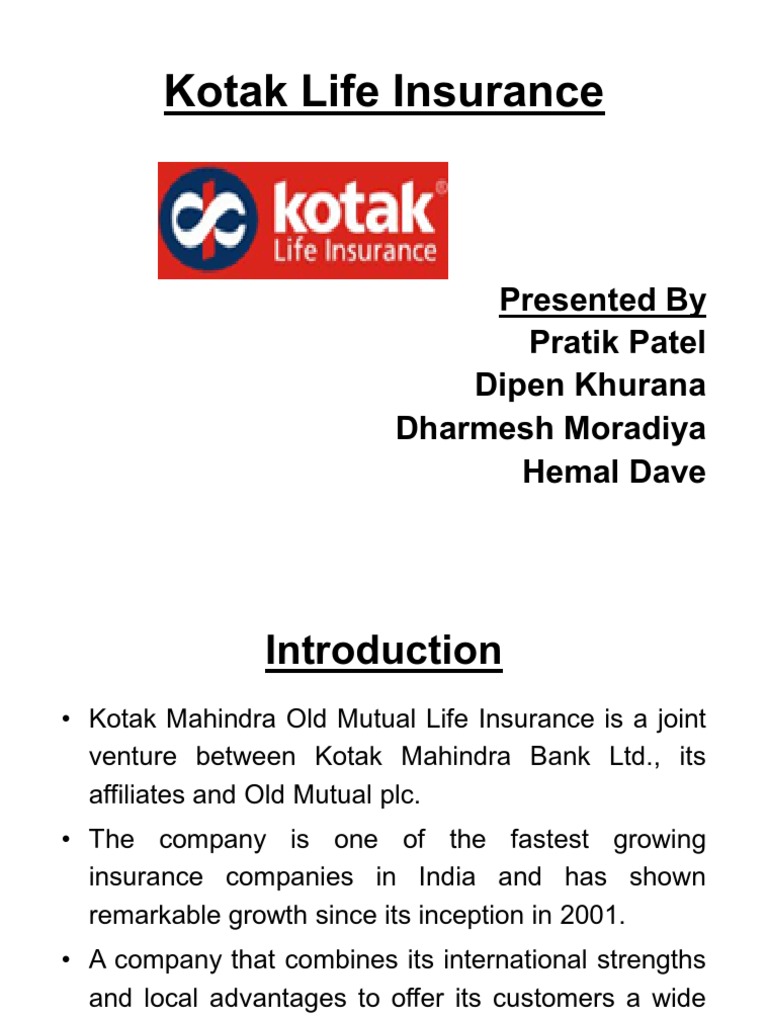 Kotak Life Insurance Life Insurance Insurance