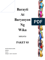 Paket03 Barayti at Baryasyon NG Wika