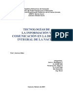Tecnologías de La Información y La Comunicación en La DIN
