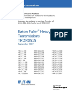 Eaton Fuller Heavy-Duty Transmissions TRDR0515: Driver Instructions