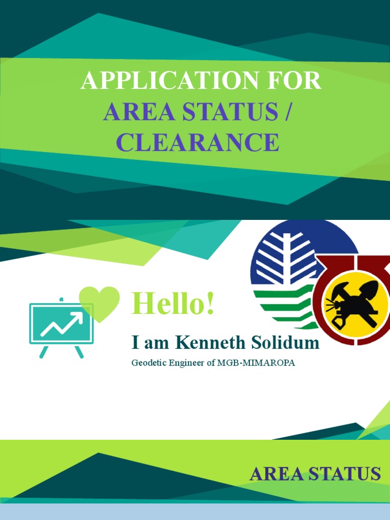 Area Status Clearance Application Guide | PDF | Surveying | Cartography