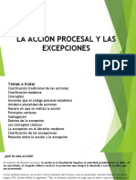 La Accion Procesal y Las Excepciones