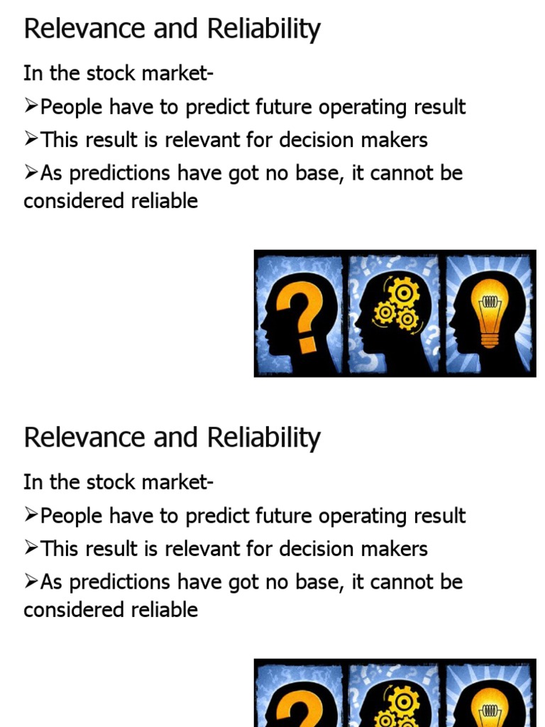 Relevance vs Reliability in Accounting | PDF